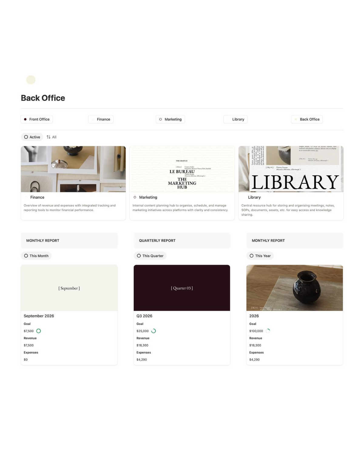 Olsen (Notion) Workspace
